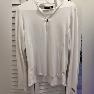 Kerrits White Long Sleeve Quarter-Zip Riding Top